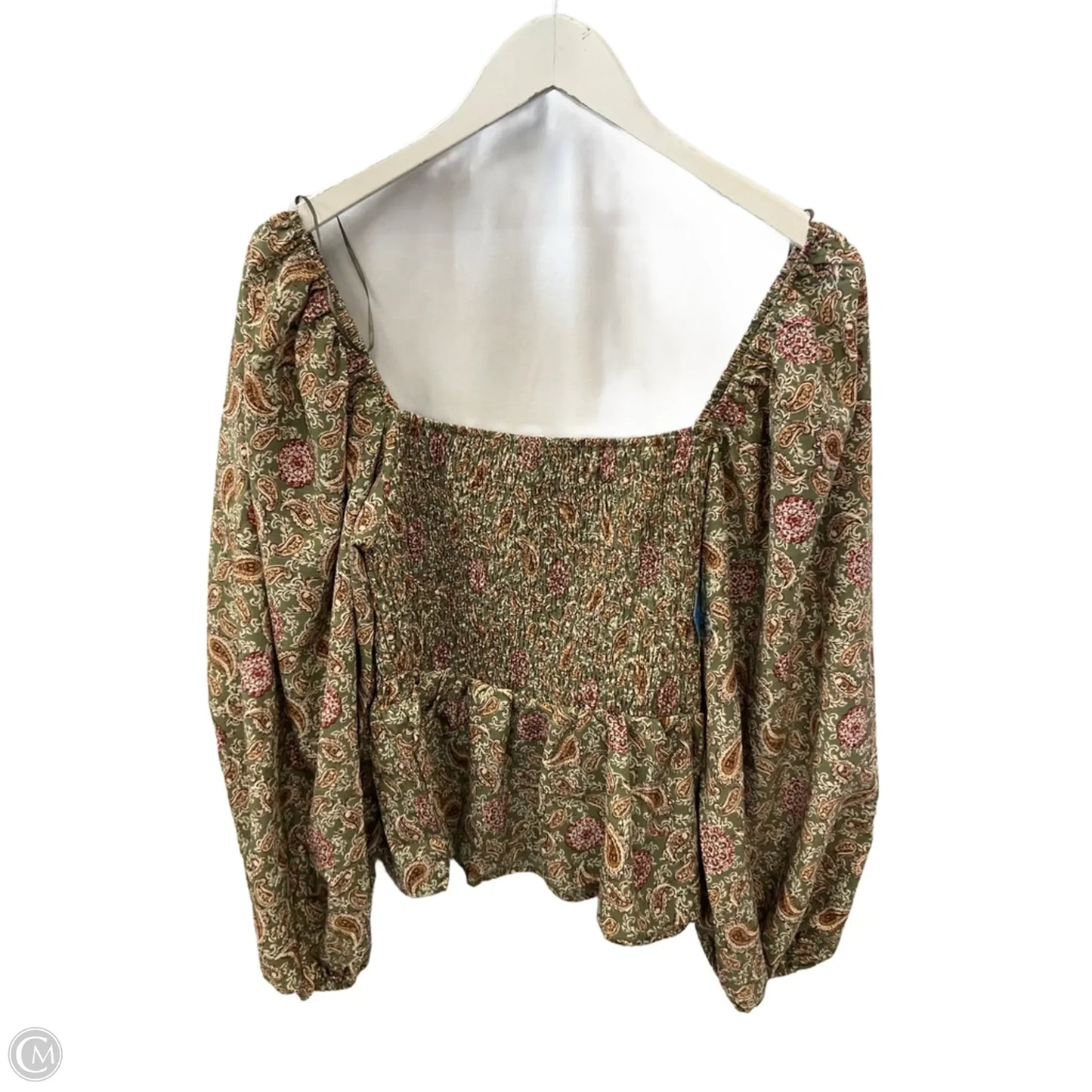 Top Long Sleeve By Clothes Mentor In Green, Size: M
