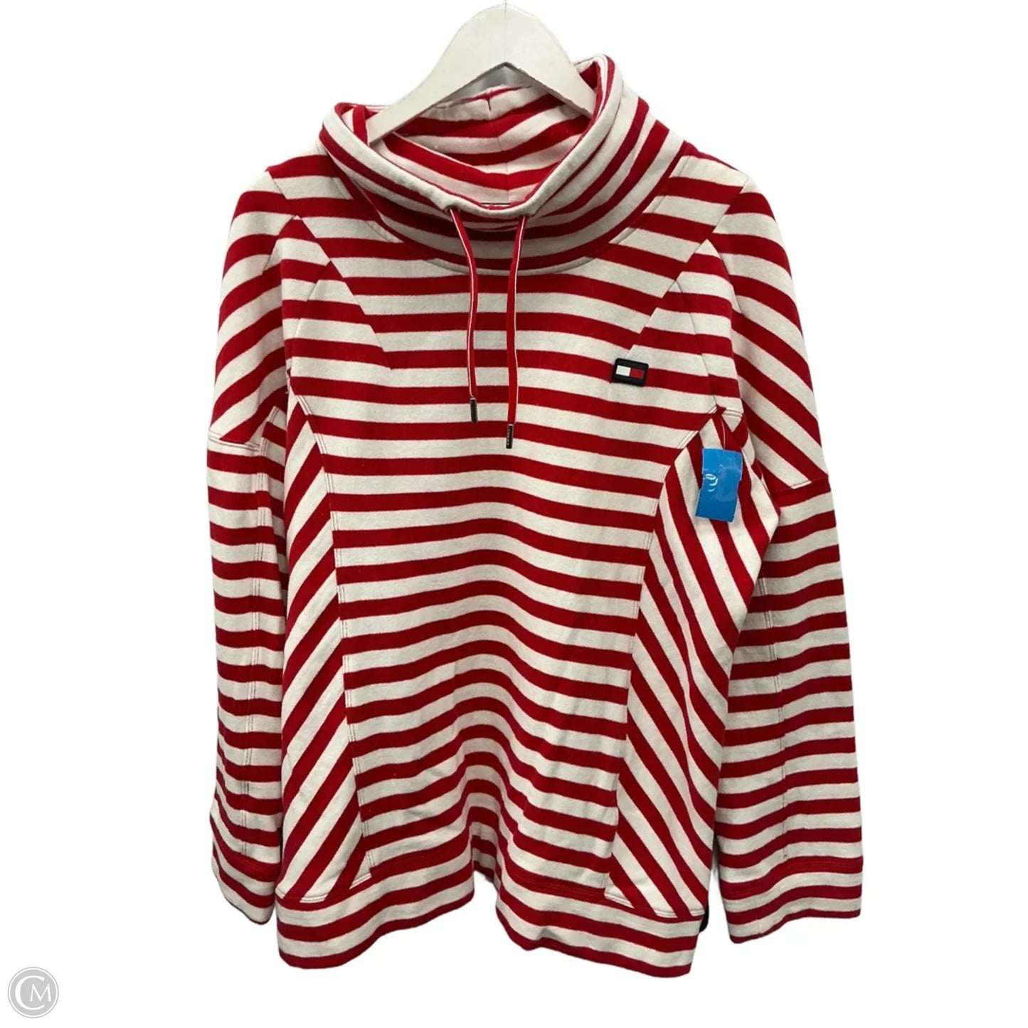 Top Long Sleeve By Tommy Hilfiger In Red & White, Size: Xxl