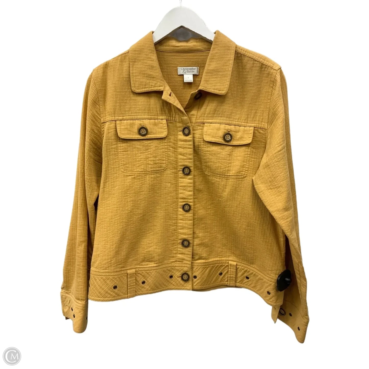 Jacket Other By Christopher And Banks In Gold, Size: L