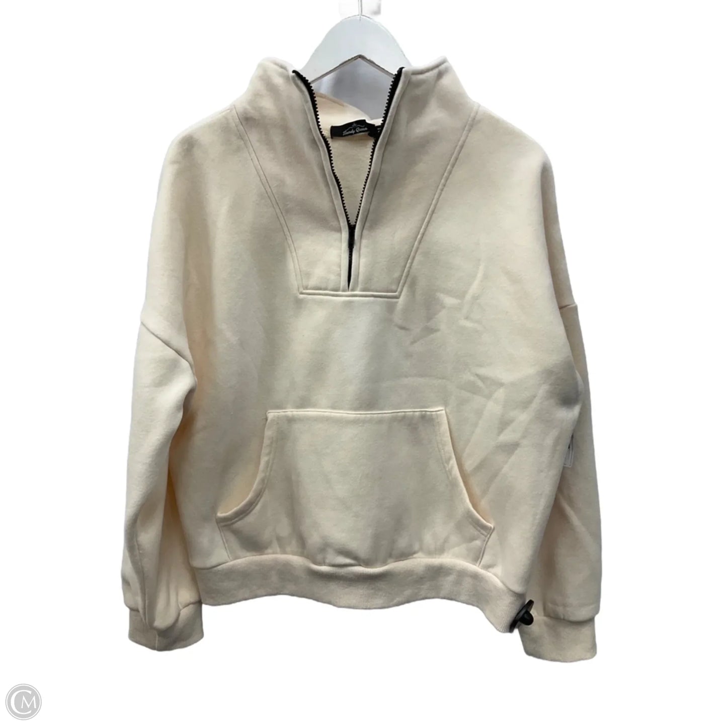 Sweatshirt Collar By Trendy Queen In Cream, Size: M