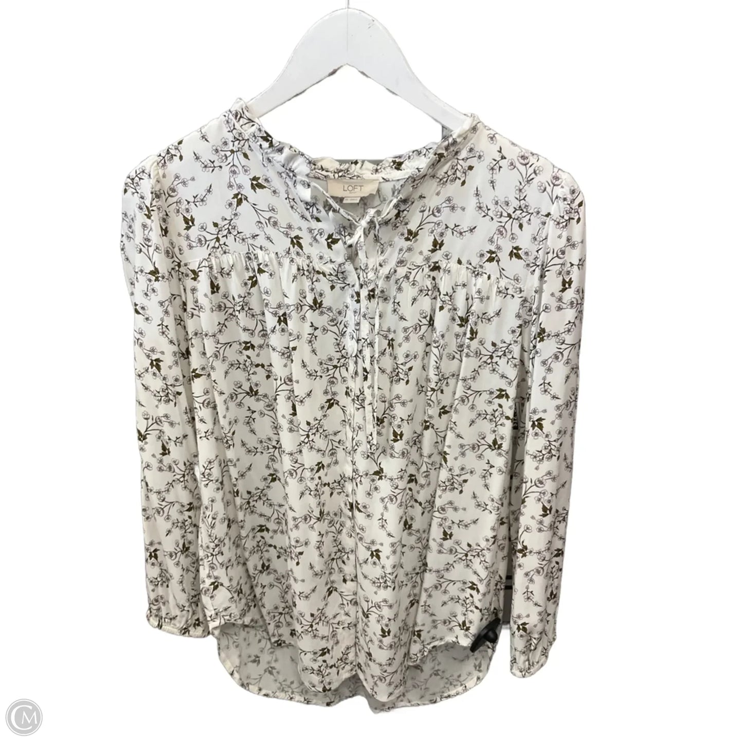 Top Long Sleeve By Loft In Cream, Size: Xs