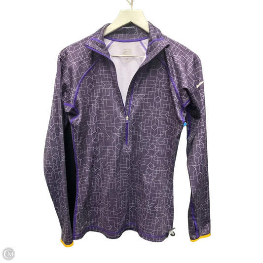 Athletic Jacket By Nike In Purple, Size: M