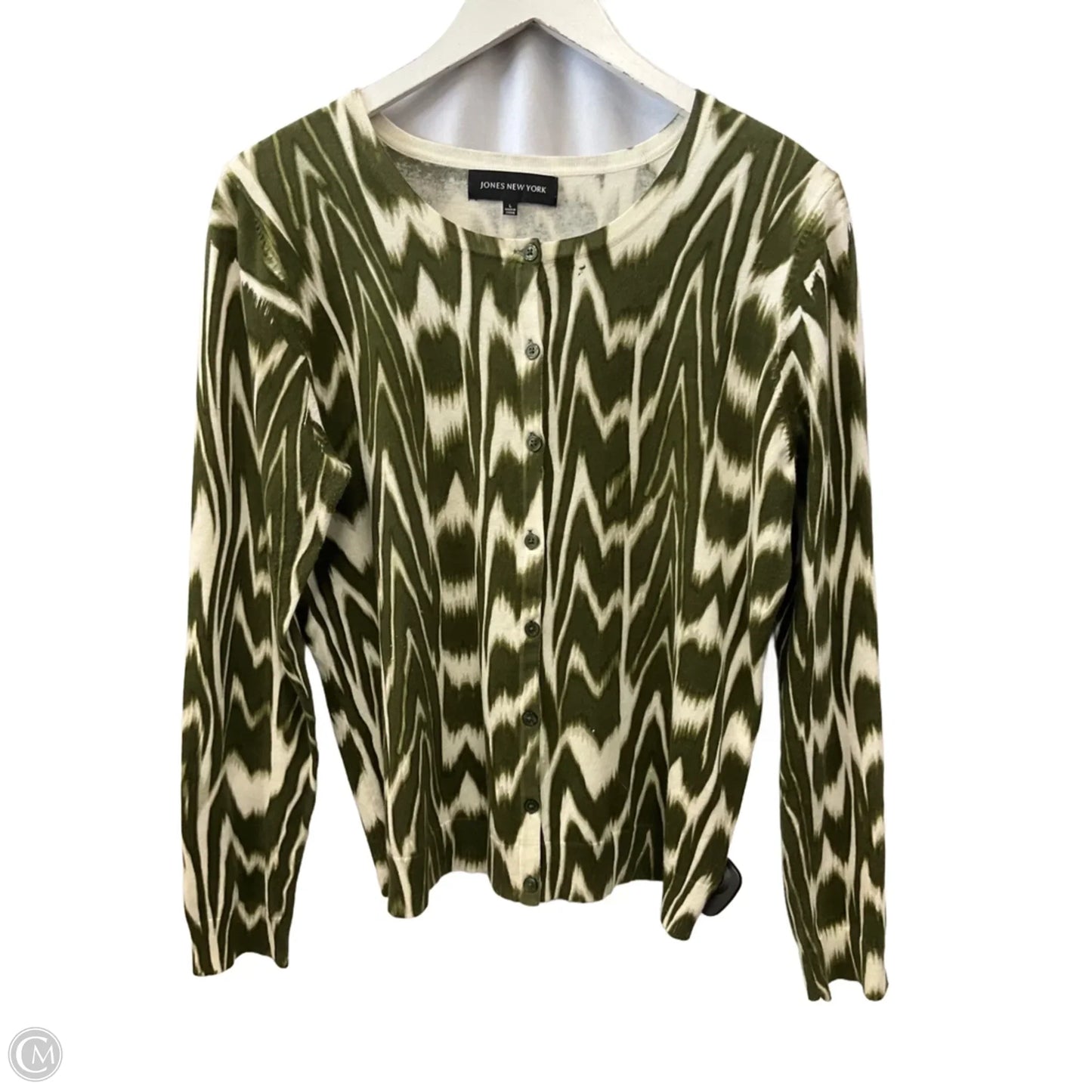 Sweater Cardigan By Jones New York In Green, Size: L