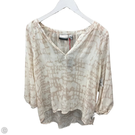 Top 3/4 Sleeve By Cynthia Rowley In Cream, Size: M
