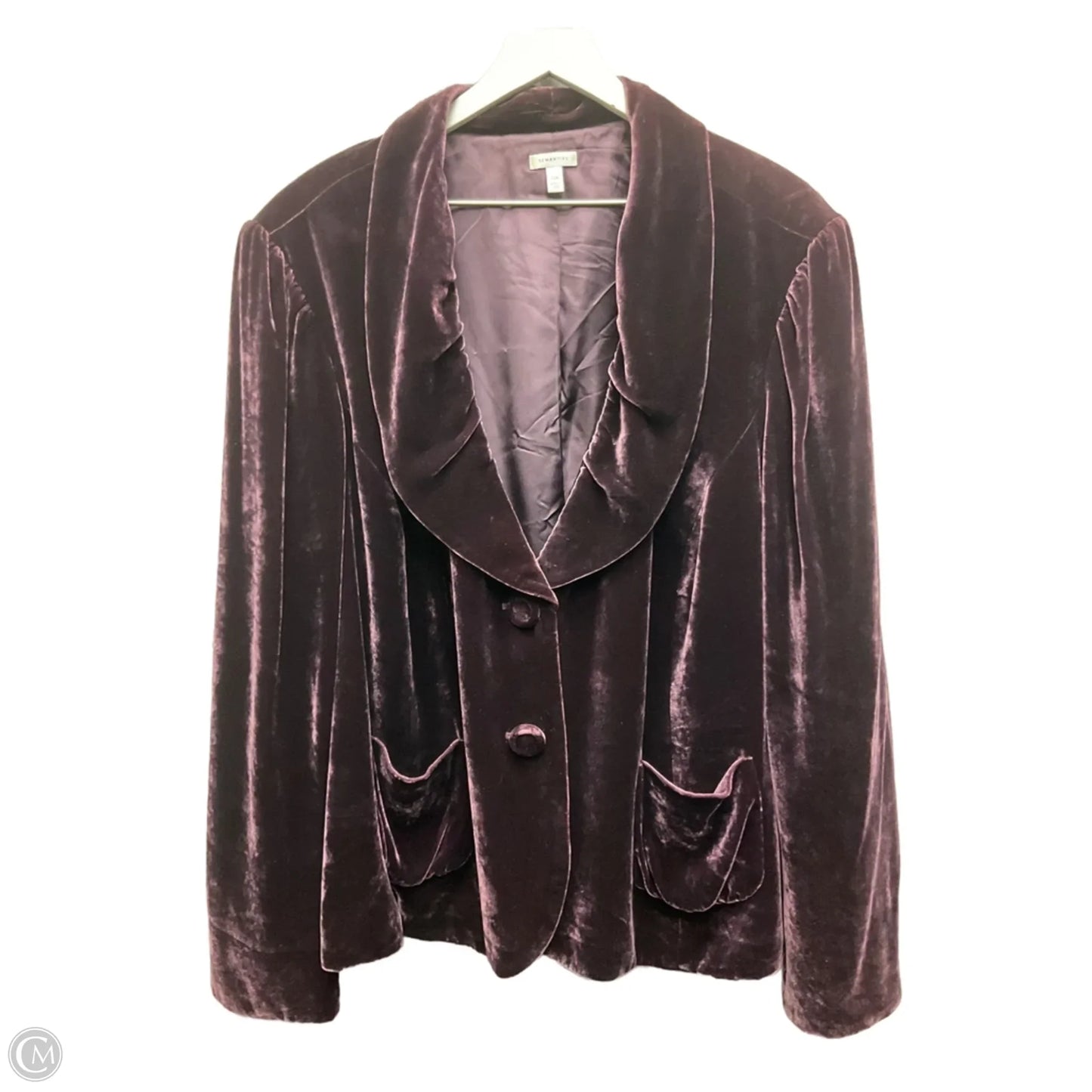 Blazer By Semantiks In Purple, Size: 3x