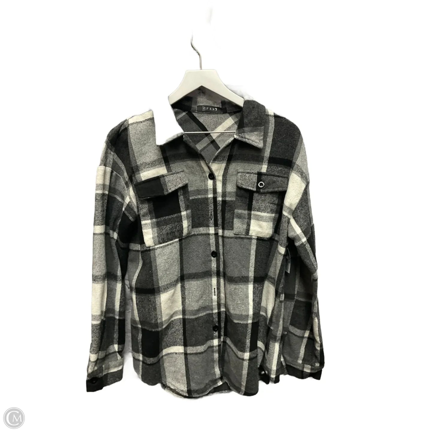 Jacket Shirt By Cmf In Black & White, Size: S