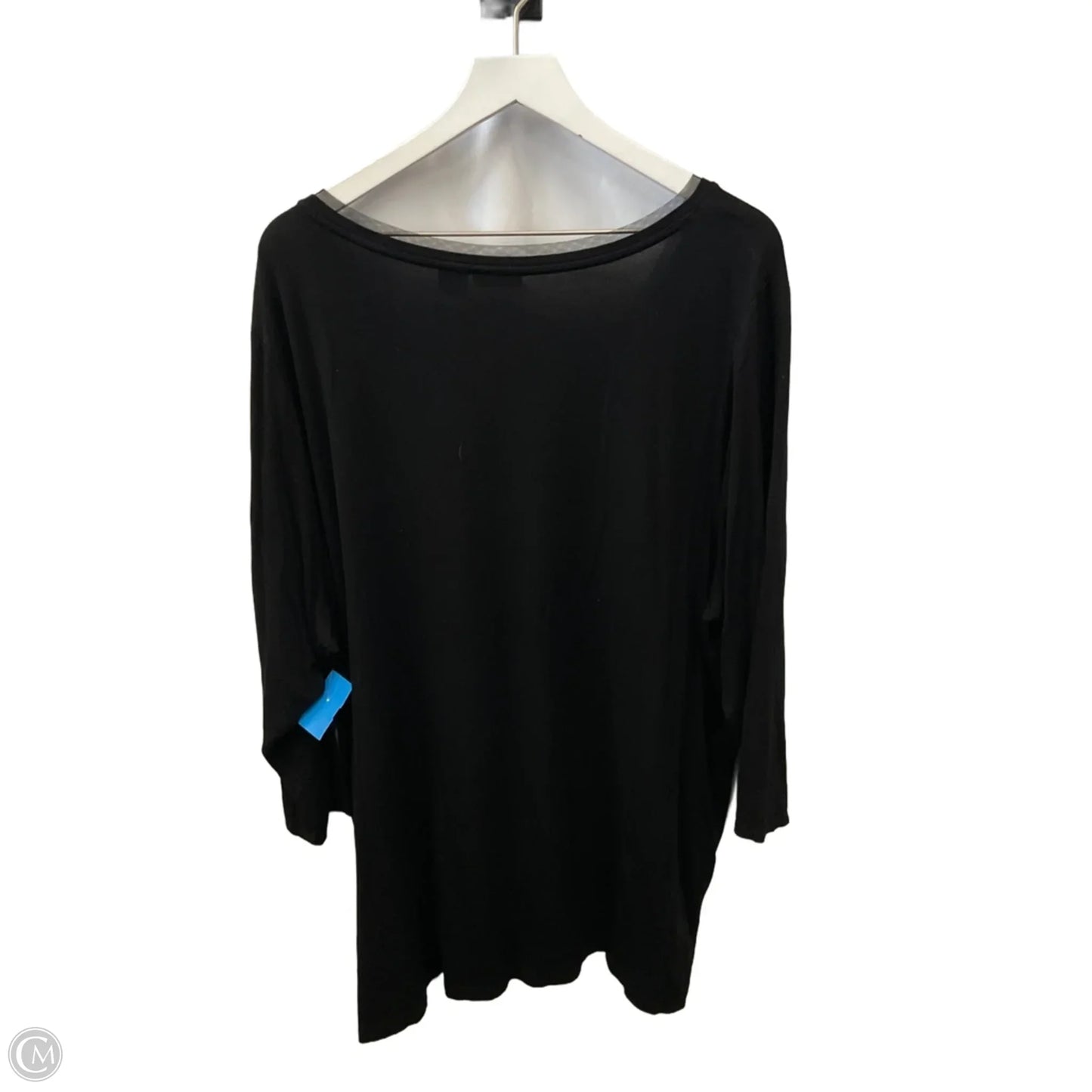 Top 3/4 Sleeve By Tahari In Black, Size: 3x
