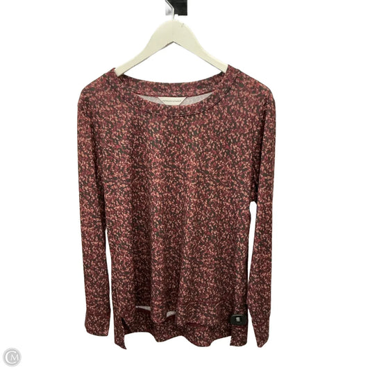 Top Long Sleeve By Christopher And Banks In Red, Size: Xl