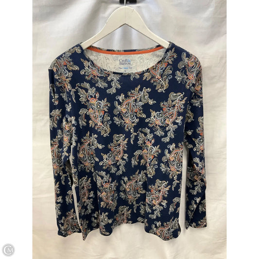 Top Long Sleeve By Croft And Barrow In Paisley Print, Size: Xl