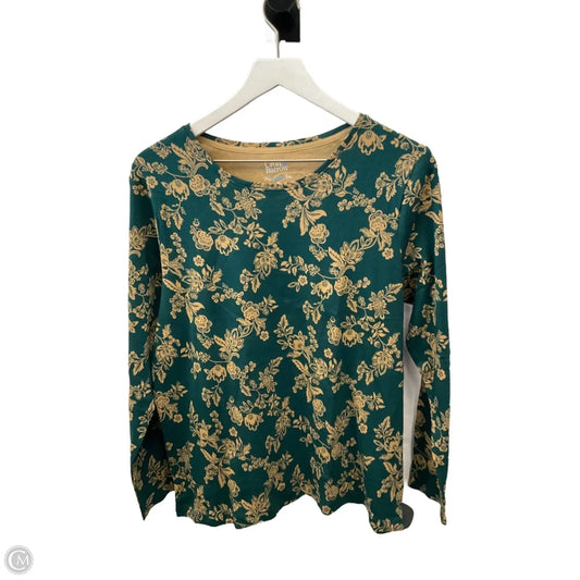 Top Long Sleeve By Croft And Barrow In Green & Tan, Size: Xl