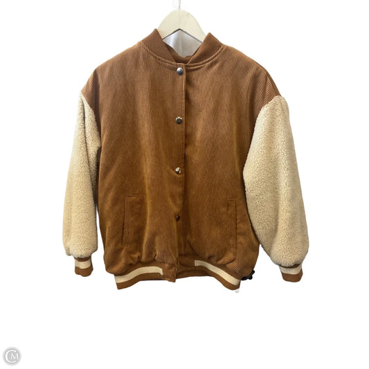 Jacket Faux Fur & Sherpa By Forever 21 In Cream & Tan, Size: Xs