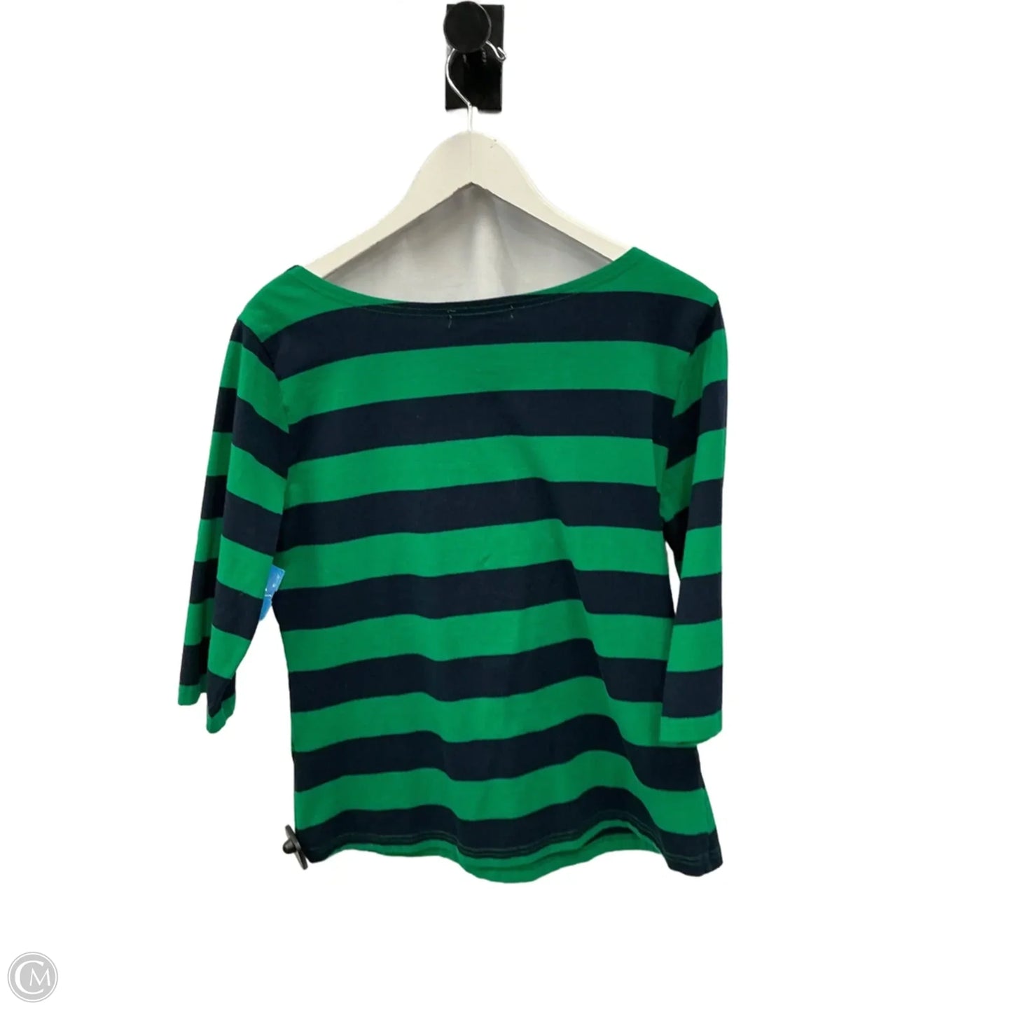 Top 3/4 Sleeve By Allegra K In Blue & Green, Size: L