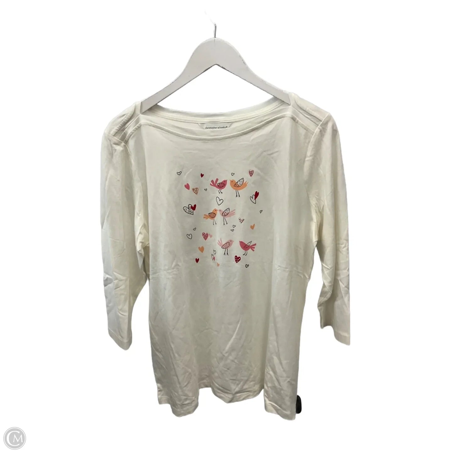 Top Long Sleeve By Christopher And Banks In Cream, Size: Xl