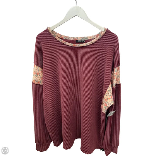 Top Long Sleeve By Heimish Usa In Purple, Size: 2x