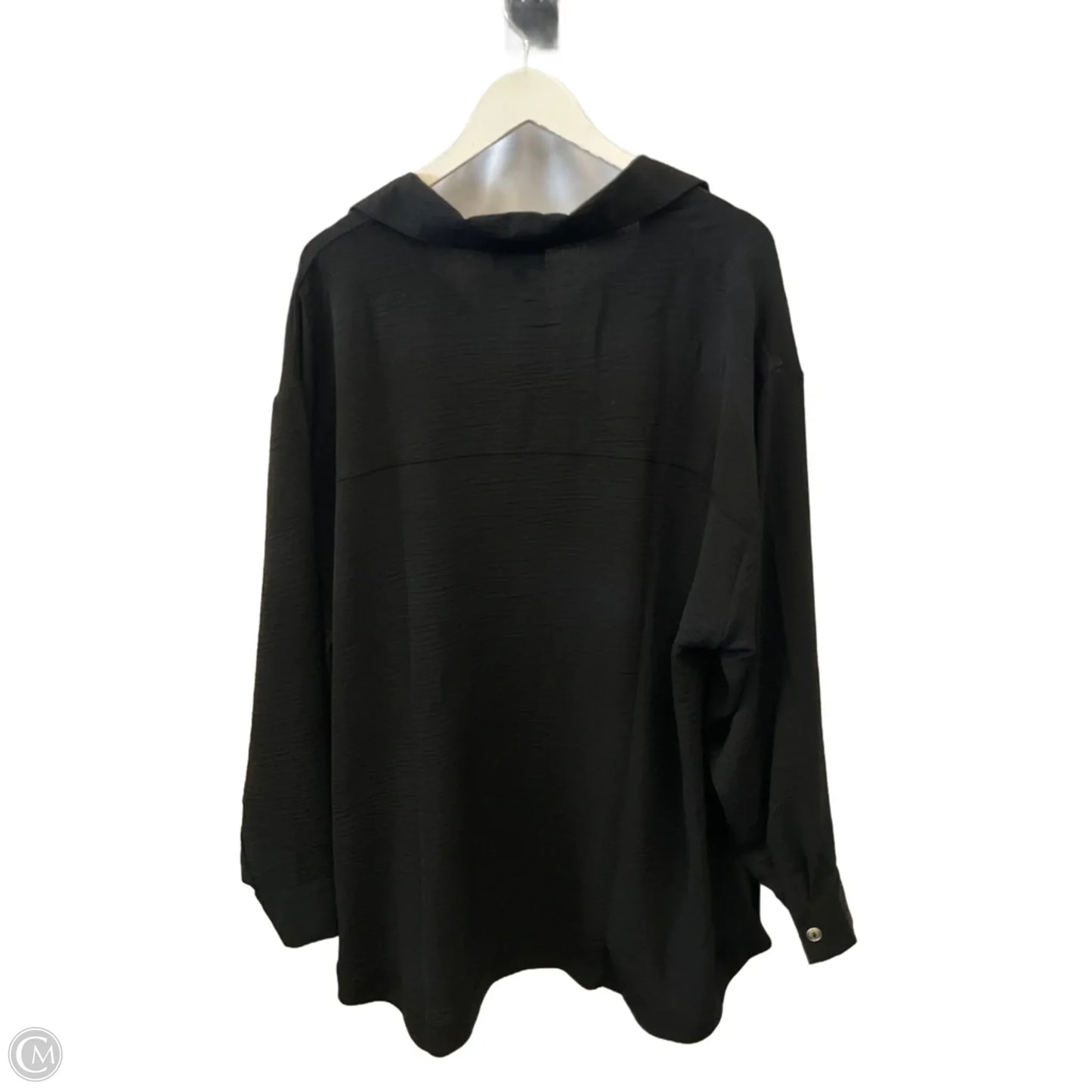 Top Long Sleeve By Andree By Unit In Black, Size: 2x