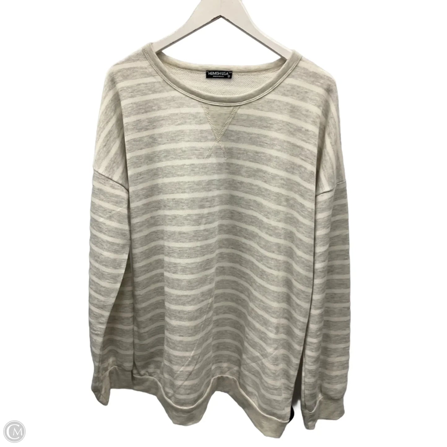 Top Long Sleeve By Heimish Usa In Striped Pattern, Size: 2x