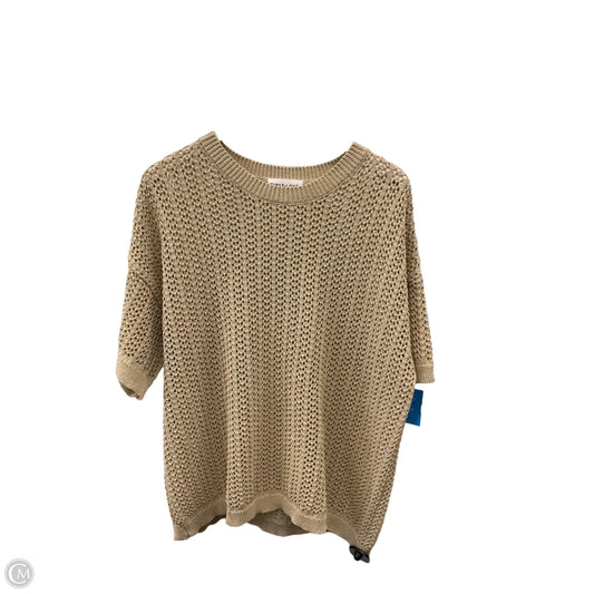 Top Short Sleeve By First Love In Beige, Size: 3x
