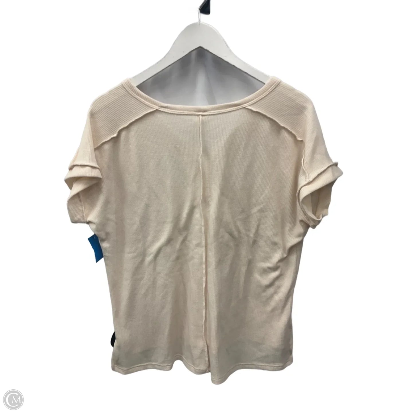 Top Short Sleeve By 7th Ray In Beige, Size: L