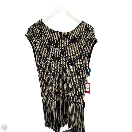 Vest Sweater By Vince Camuto In Black & Brown, Size: S