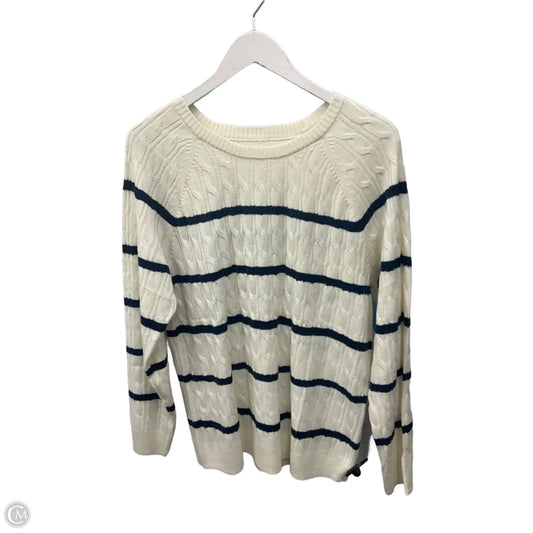 Top Long Sleeve By Croft And Barrow In Striped Pattern, Size: L