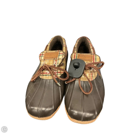 Shoes Flats By Sperry In Plaid Pattern, Size: 8