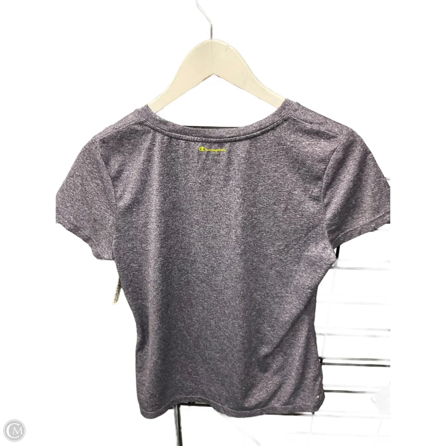 Athletic Top Short Sleeve By Champion In Purple, Size: Medium