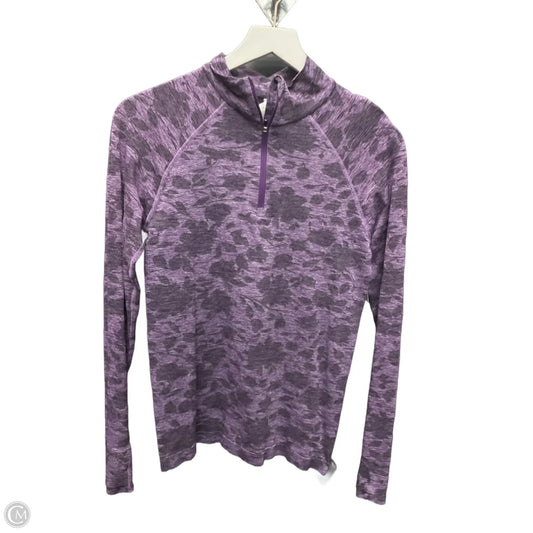 Athletic Top Long Sleeve Collar By Athleta In Purple, Size: M