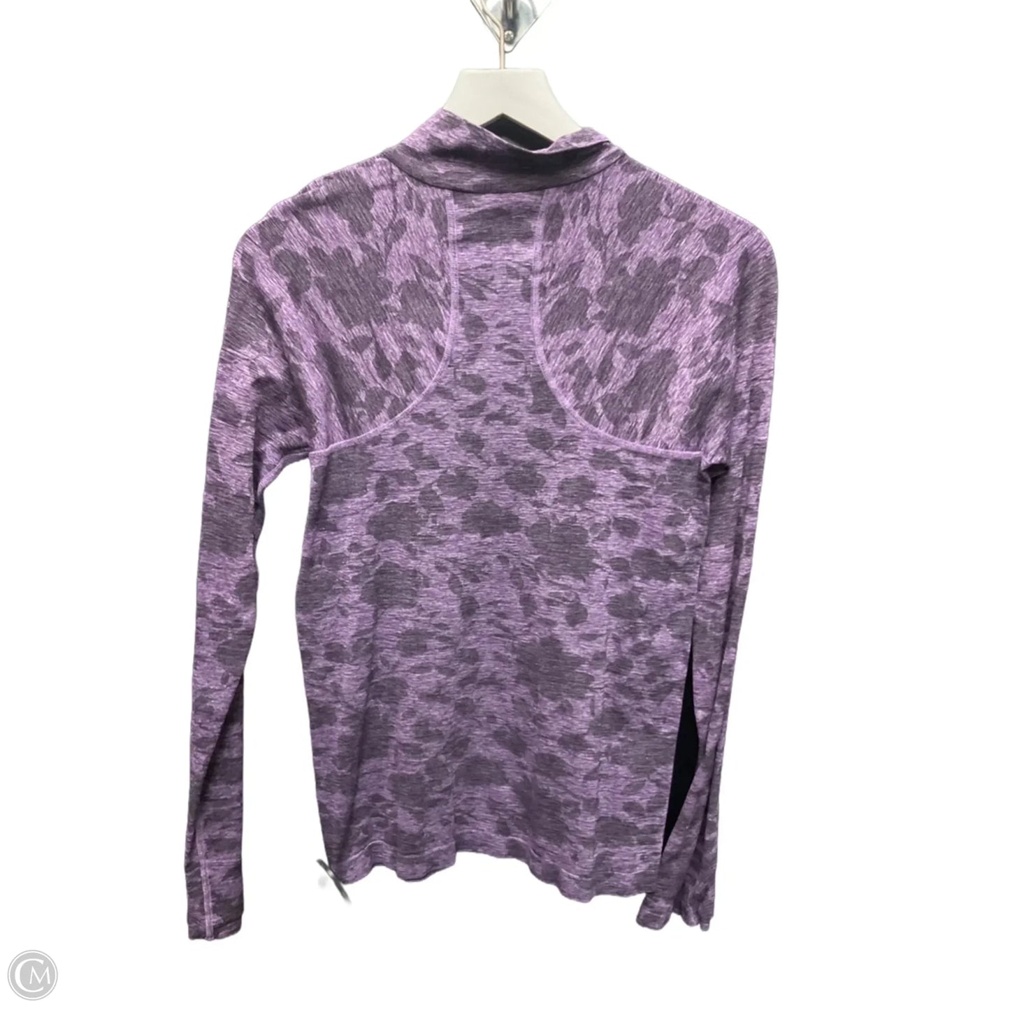 Athletic Top Long Sleeve Collar By Athleta In Purple, Size: M