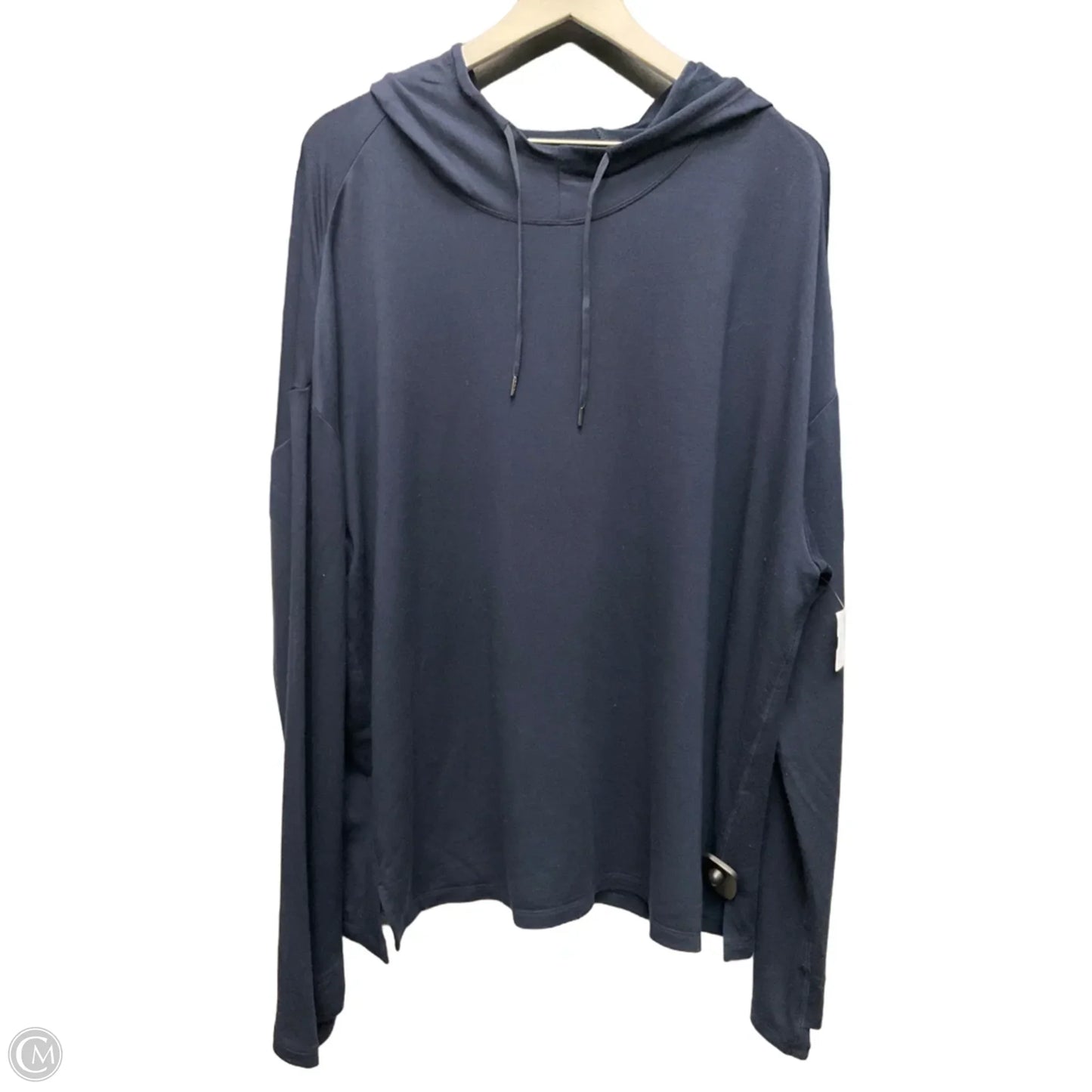 Athletic Top Long Sleeve Hoodie By Athletic Works In Blue, Size: Xl