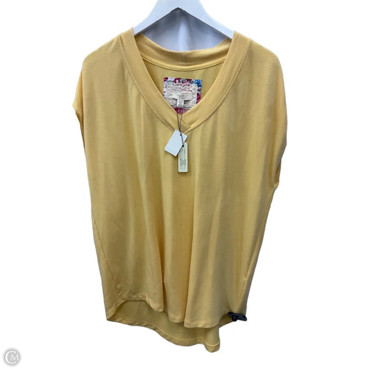 Top Short Sleeve By Cupio In Yellow, Size: Xl