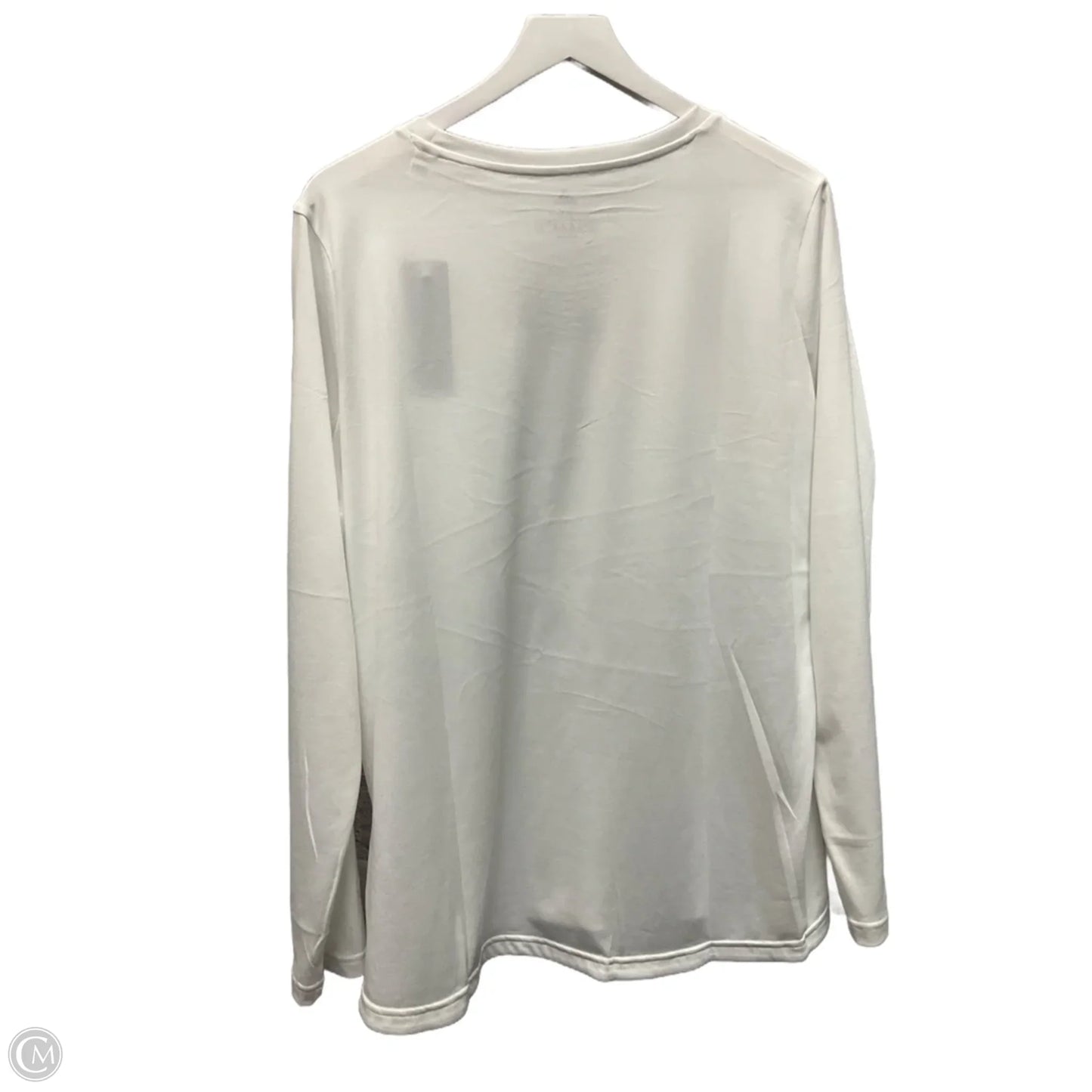 Top Long Sleeve By Adidas In White, Size: 2x