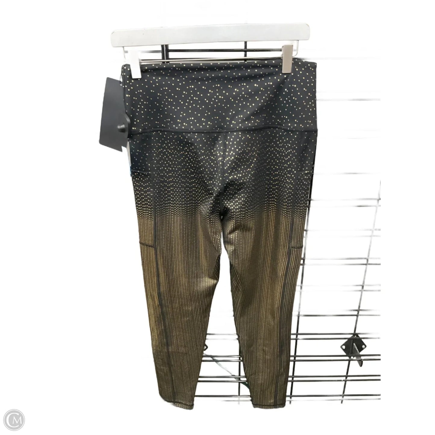 Athletic Leggings By Clothes Mentor In Black & Gold, Size: L