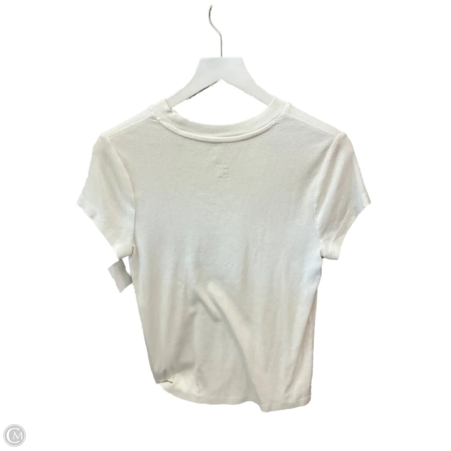 Top Short Sleeve By A New Day In White & Yellow, Size: L