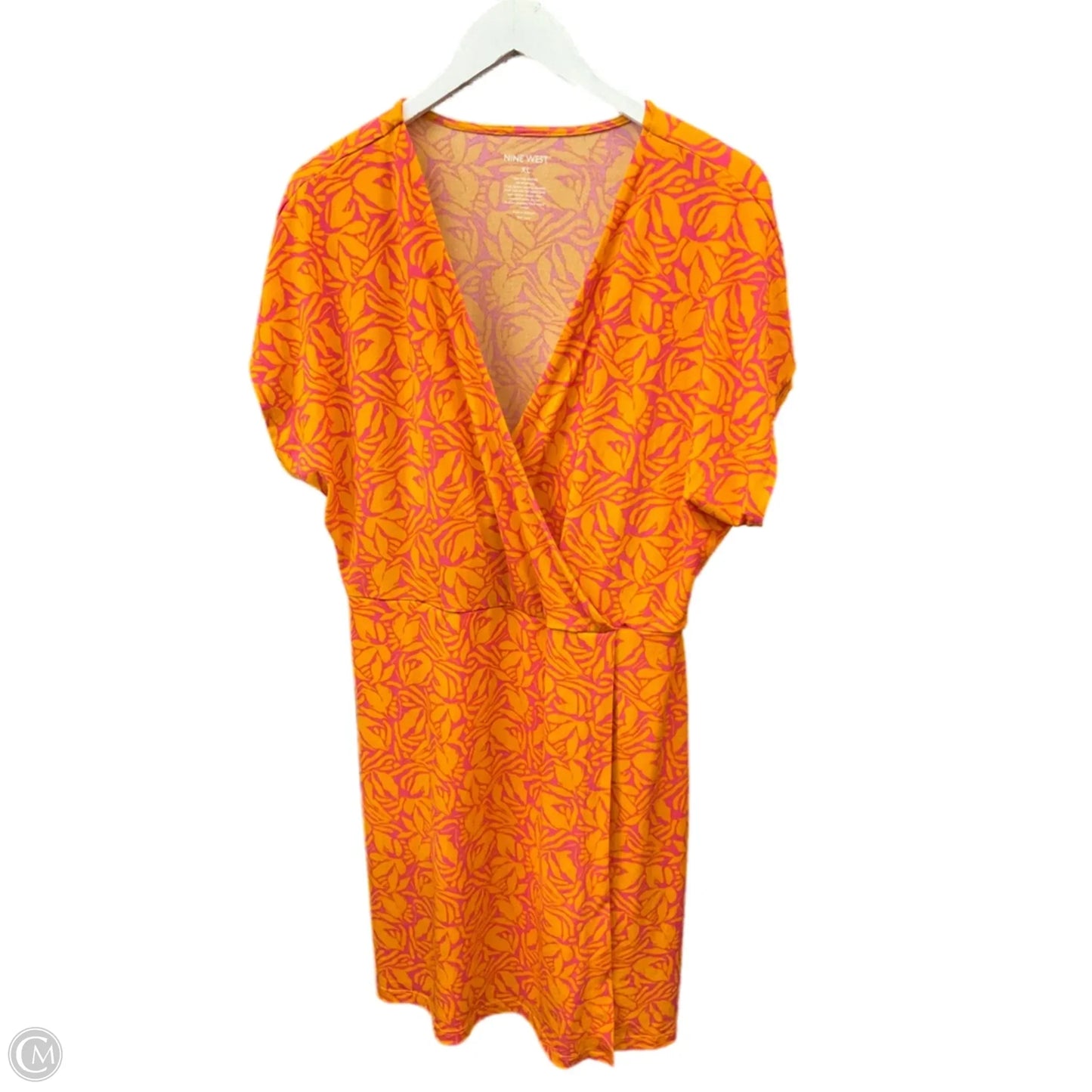 Dress Casual Midi By Nine West In Orange, Size: Xl