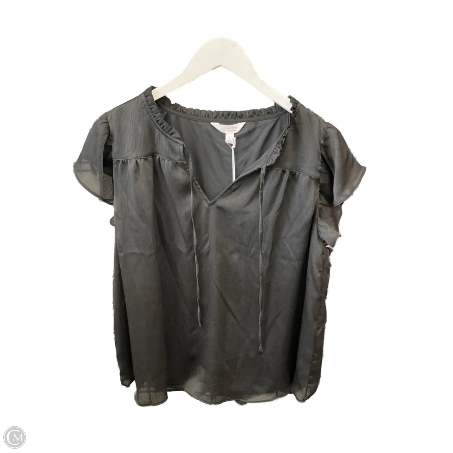 Top Short Sleeve By Lc Lauren Conrad In Green, Size: L