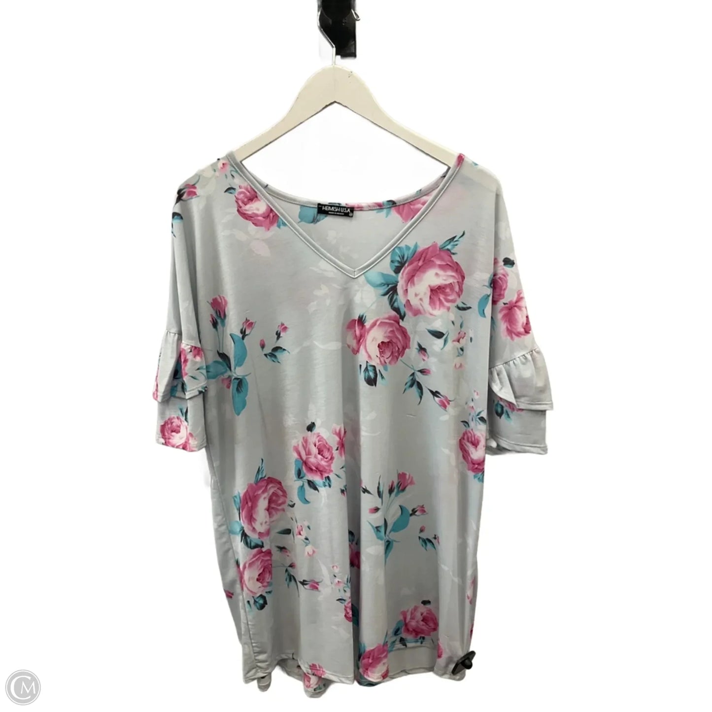 Top Short Sleeve By Heimish Usa In Grey, Size: 3x