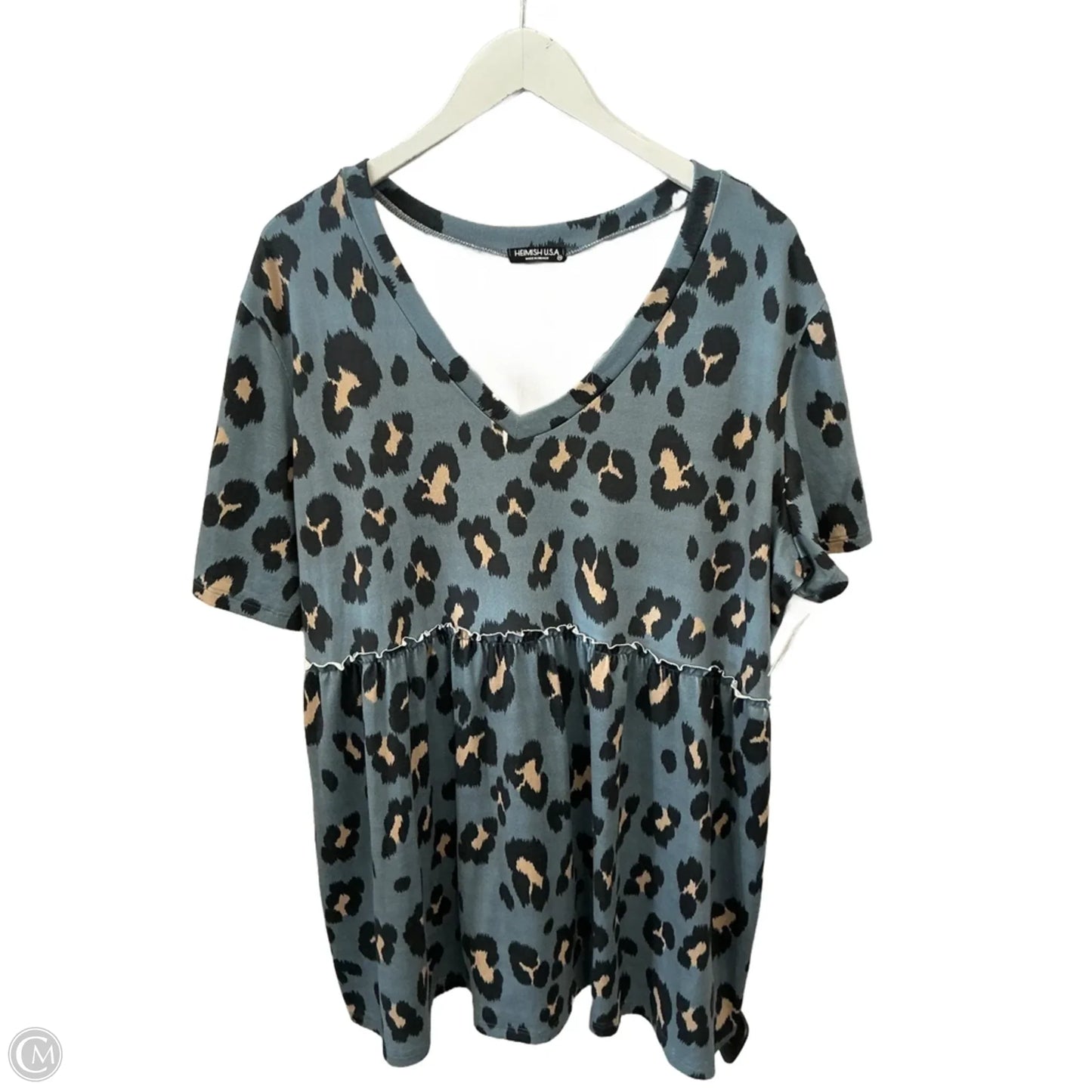 Top Short Sleeve By Heimish Usa In Grey, Size: 3x