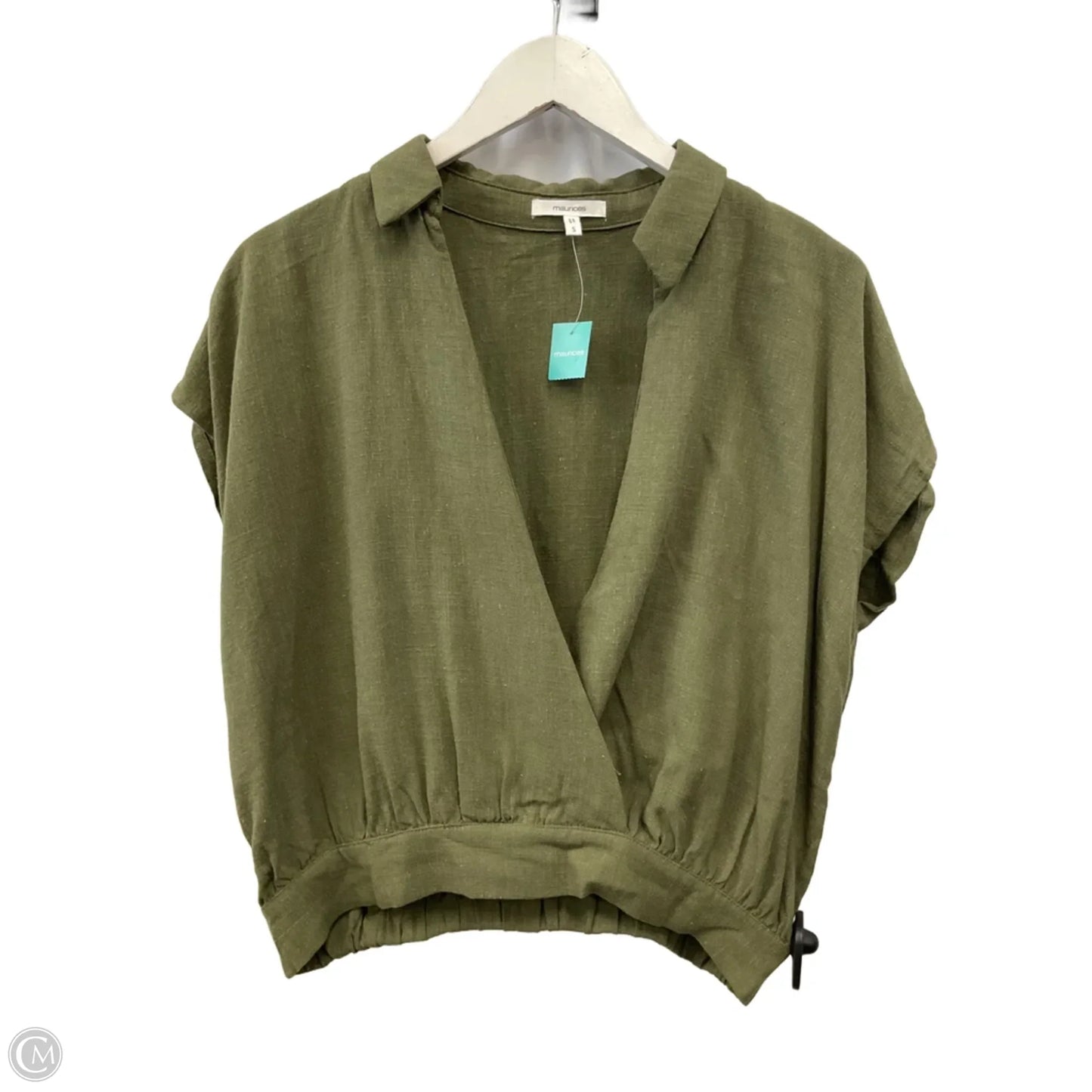 Top Short Sleeve By Maurices In Green, Size: S