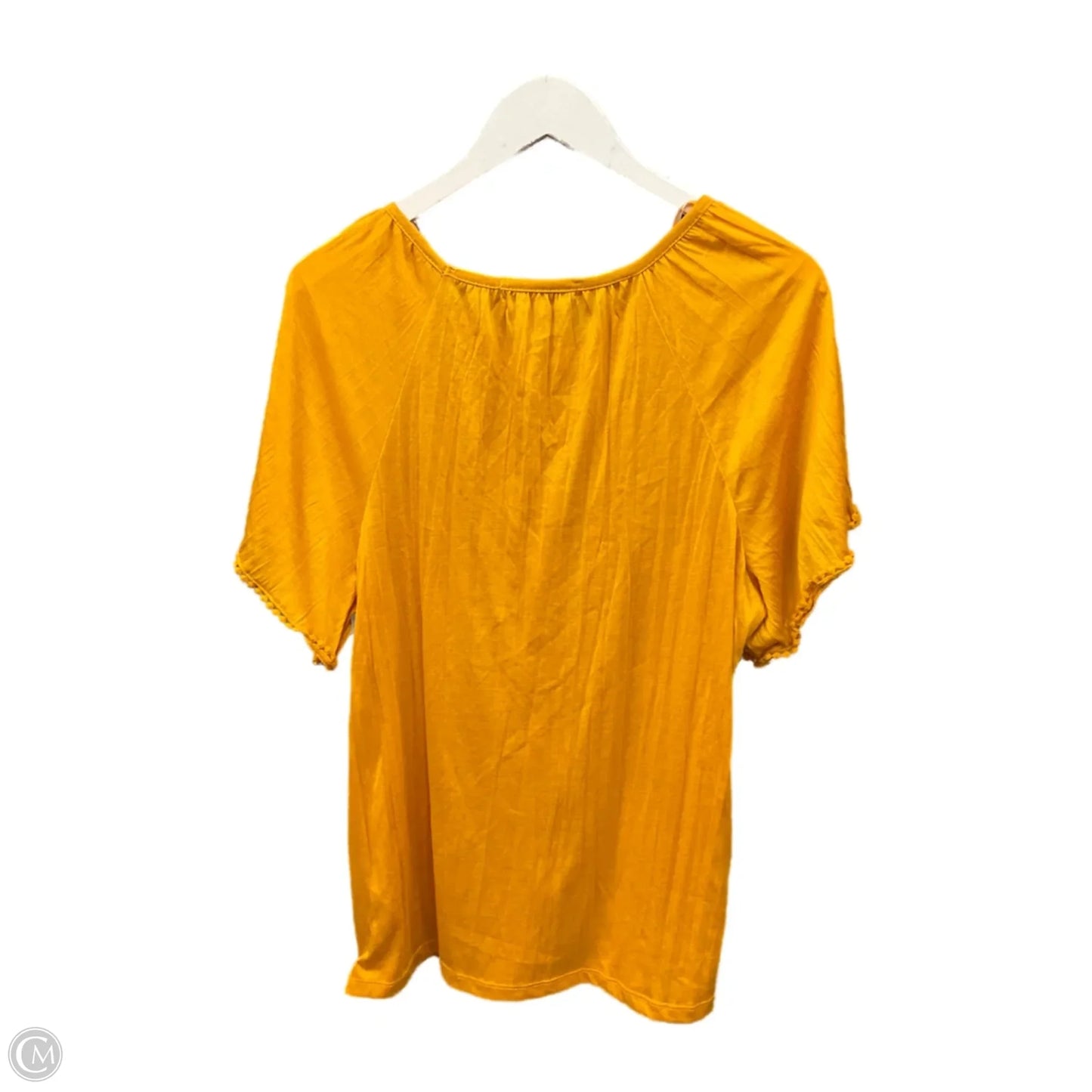 Top Short Sleeve By Carolyn Taylor In Yellow, Size: Xl
