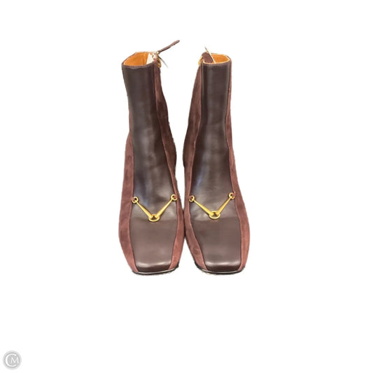 Boots Designer By Tory Burch In Maroon, Size: 8