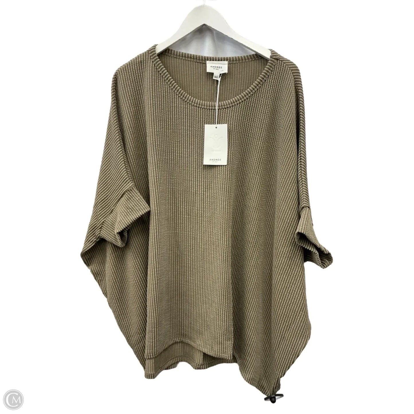 Top Short Sleeve By Andree By Unit In Brown, Size: 1x