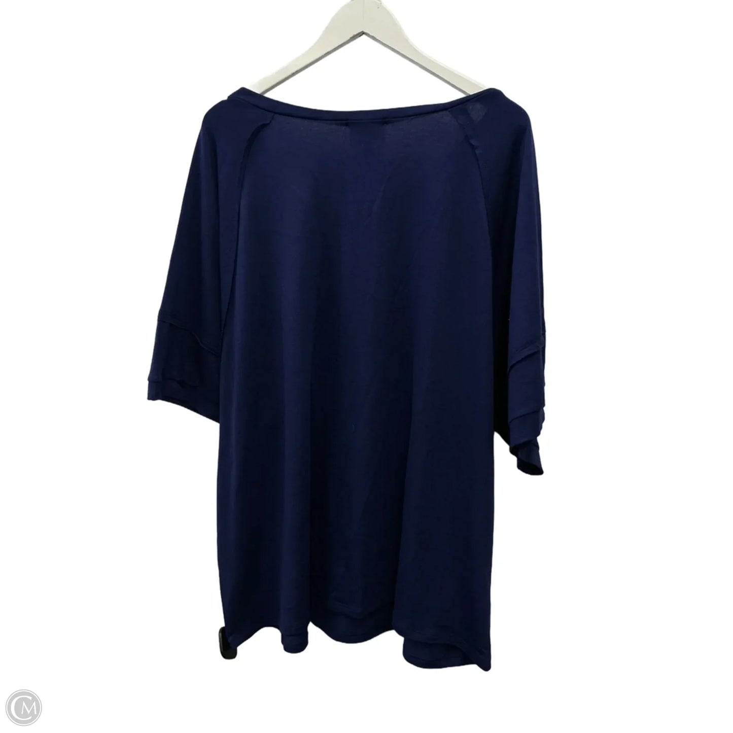 Top Short Sleeve By Andree By Unit In Navy, Size: 2x