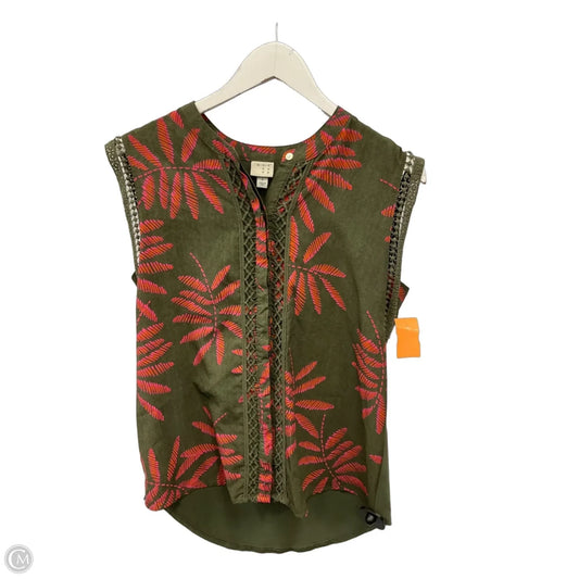Top Sleeveless By A New Day In Green, Size: S