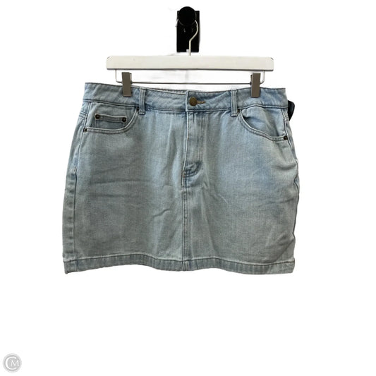 Skirt Mini & Short By Forever 21 In Blue Denim, Size: 12