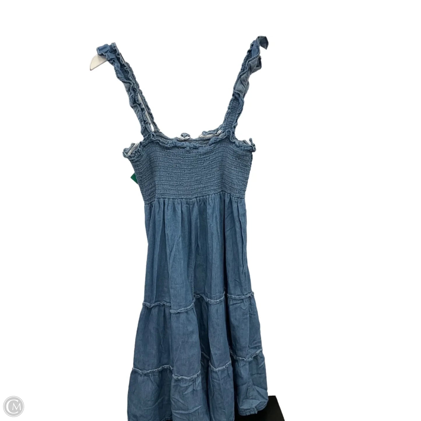 Dress Casual Midi By Lily Rose In Blue Denim, Size: L