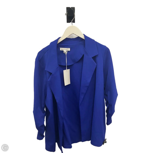 Blazer By Dear Scarlett In Blue, Size: 1x
