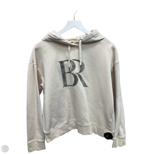 Sweatshirt Hoodie By Banana Republic In Cream, Size: M