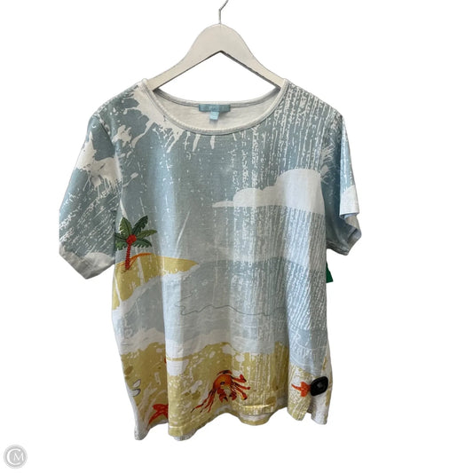 Top Short Sleeve By Clothes Mentor In Blue, Size: 1x
