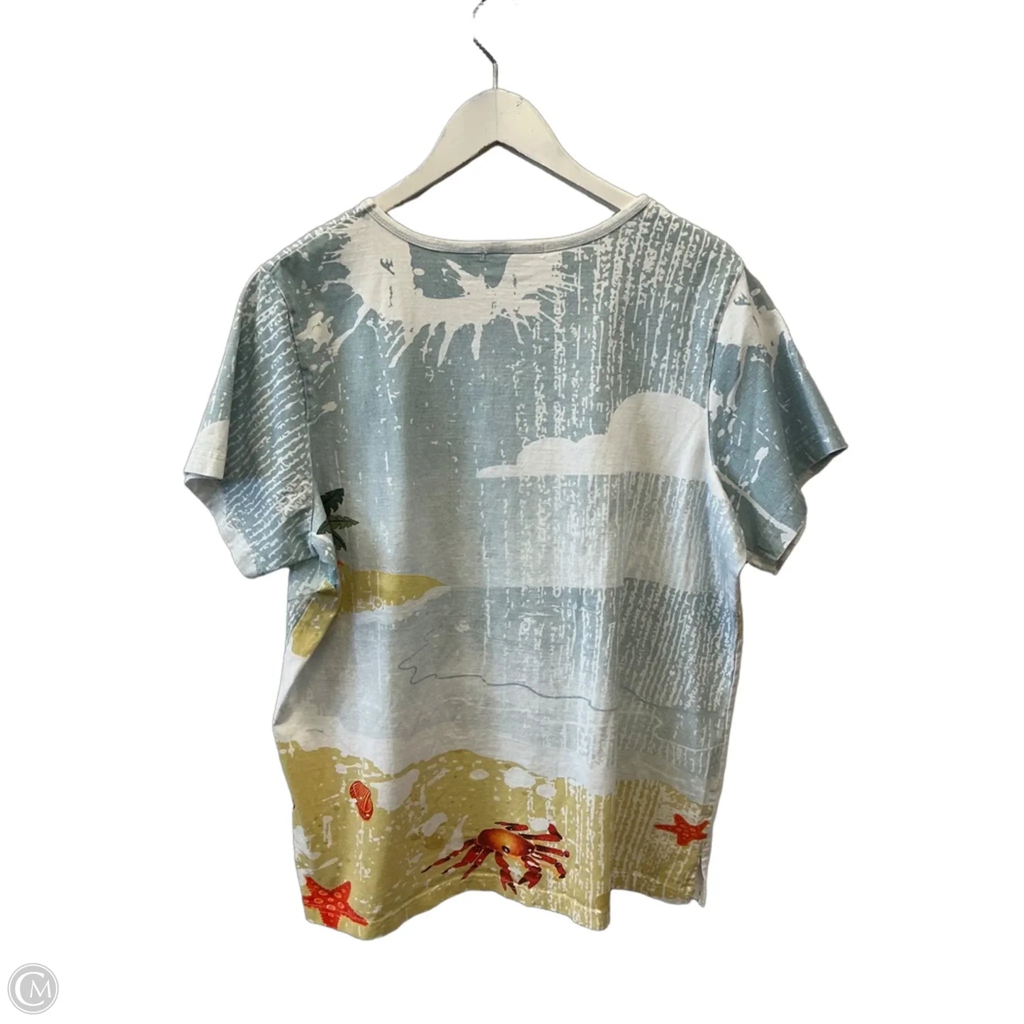Top Short Sleeve By Clothes Mentor In Blue, Size: 1x