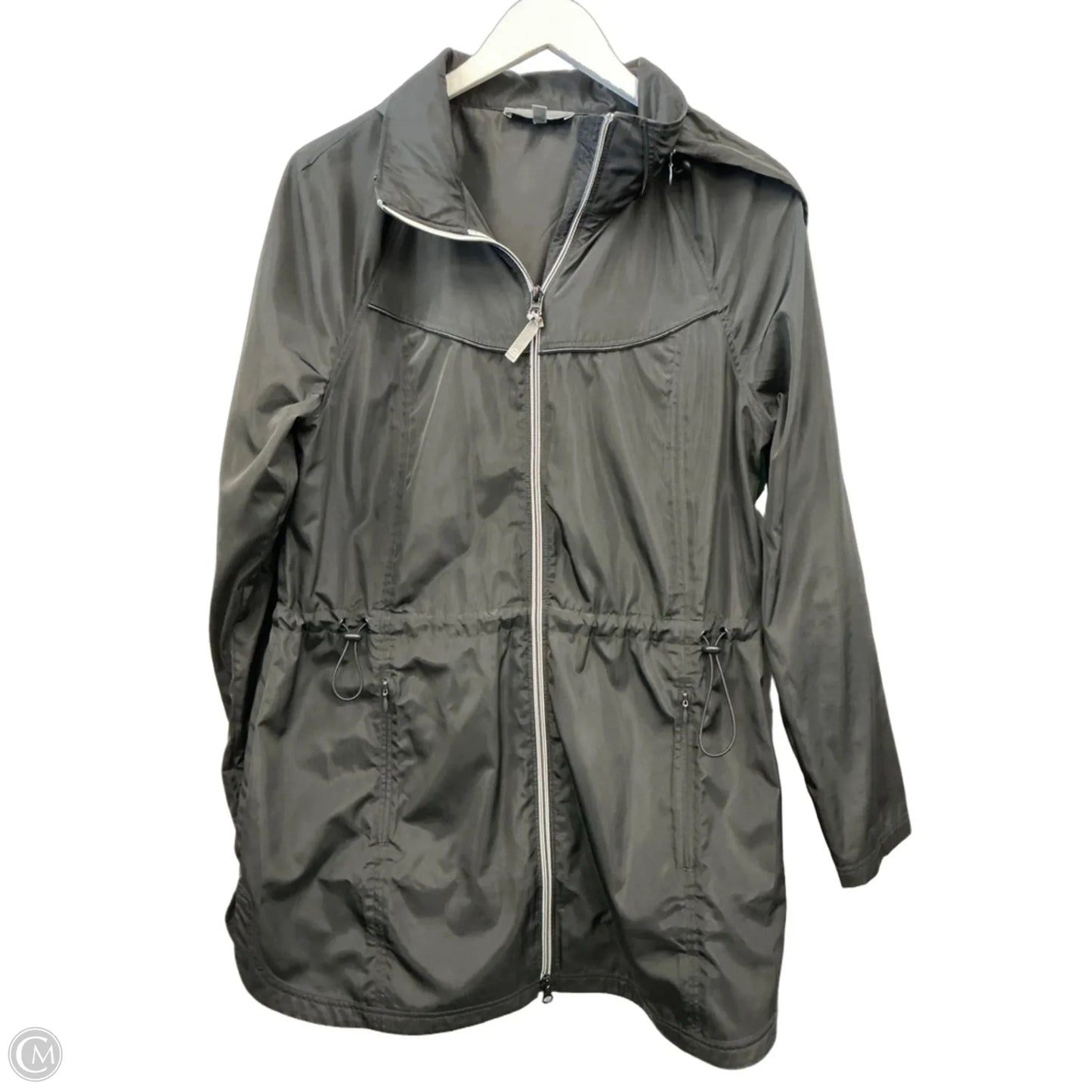 Coat Raincoat By Talbots In Black, Size: M